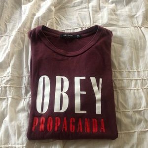 Maroon Obey Shirt